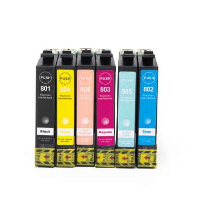 6 Cartucce Compatibili Epson T0807 Multipack Nero + Colore compatibile